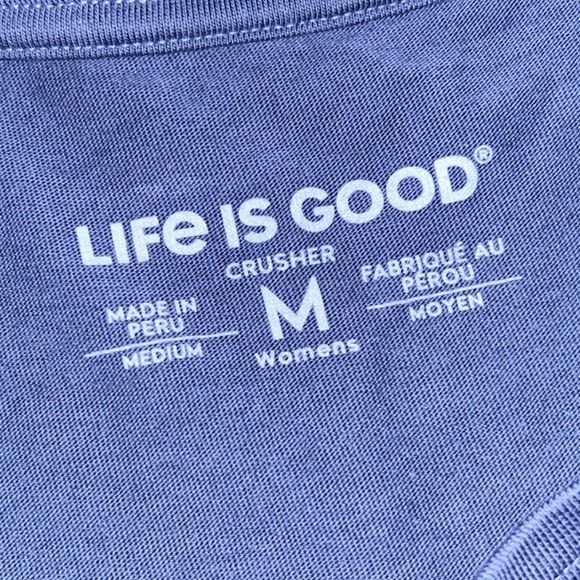 Life Is Good Rational Optimist Challenging Days Crusher Tee Medium Teacher - Picture 3 of 3